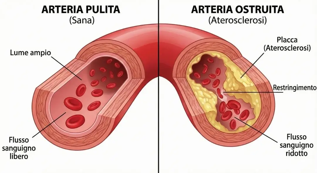 Arterie ostruite vs arterie pulite